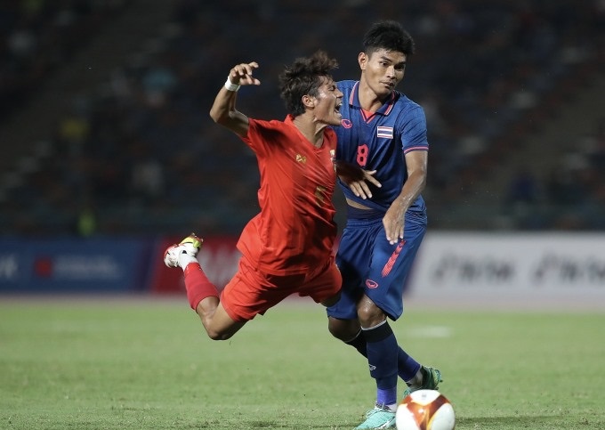 Thái Lan thắng Myanmar với tỷ số 3-0 trong Seagame 32